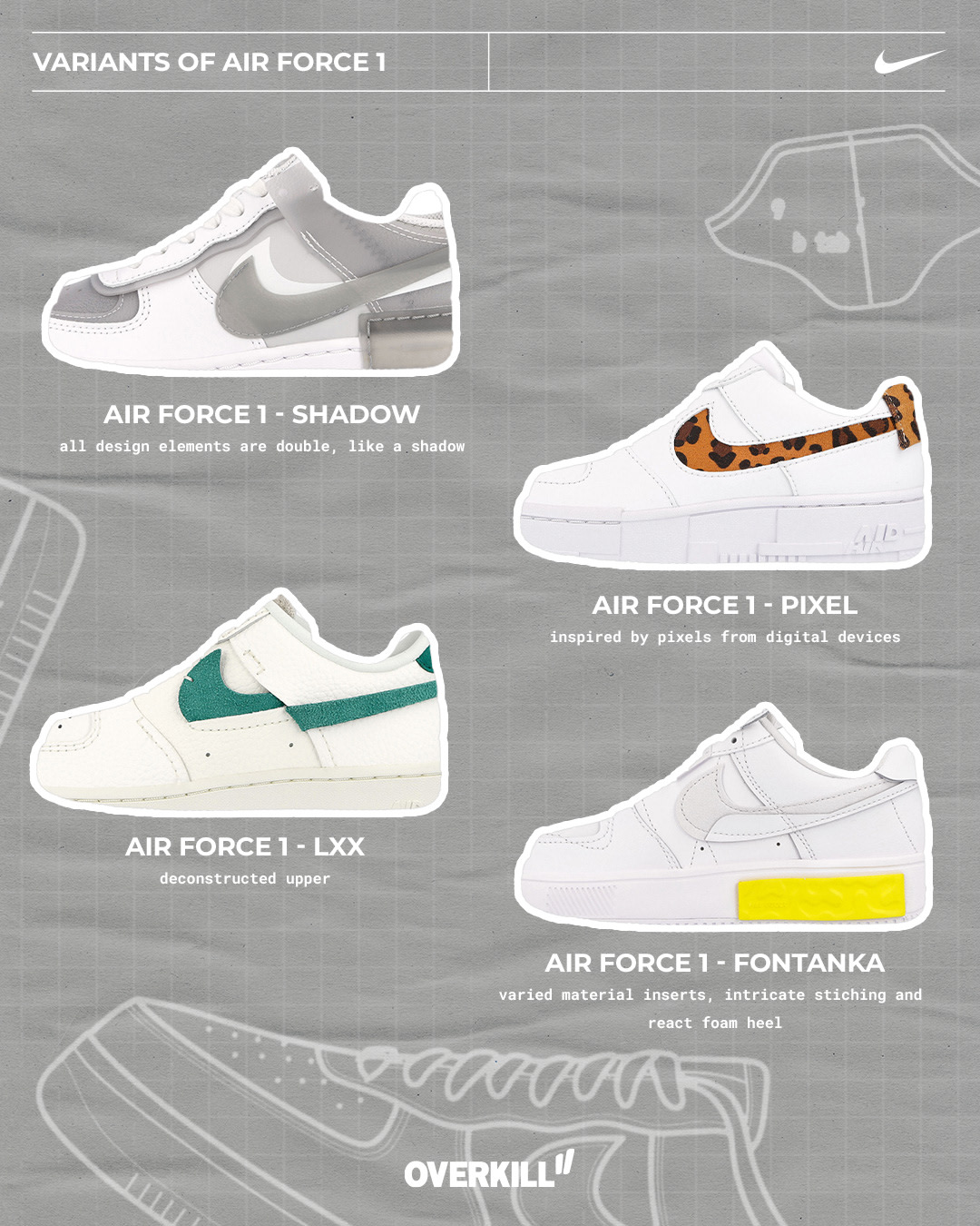 All nike discount air force models